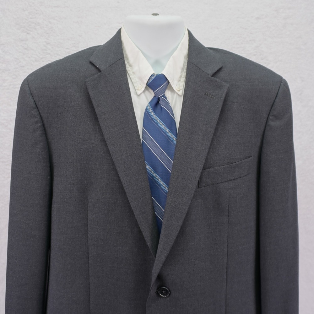 Brooks Brothers 346 Stretch‎ Gray Wool Blazer 40R 2 Button Tagged 43R